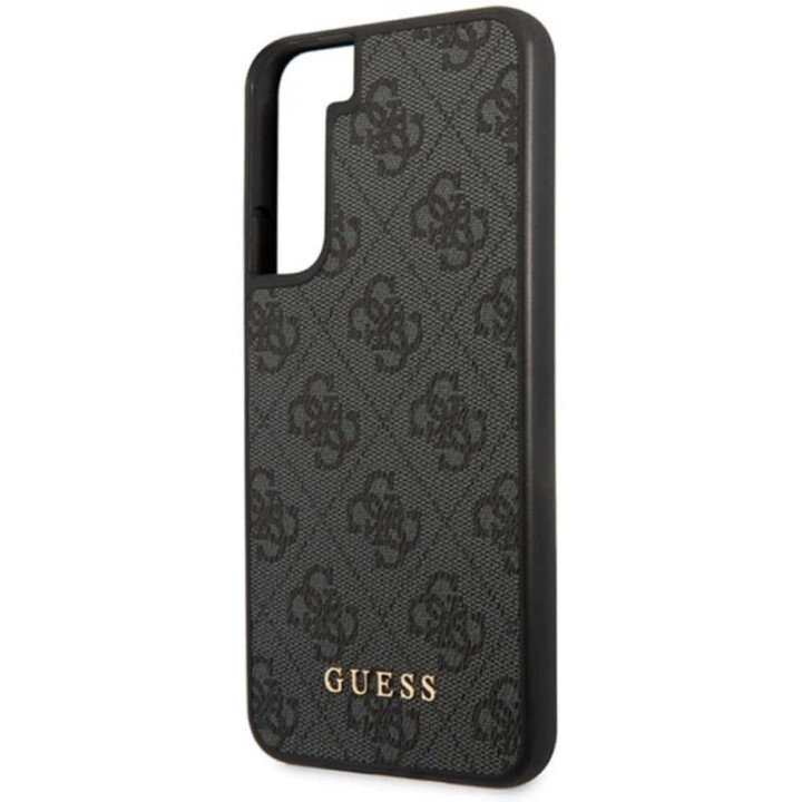 Guess Hardcase 4G metal gold logo Samsung Galaxy S23 - Harmaa