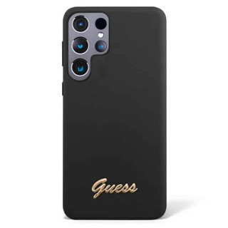Guess silicone vintage gold logo Samsung Galaxy S23 Ultra - Schwarz