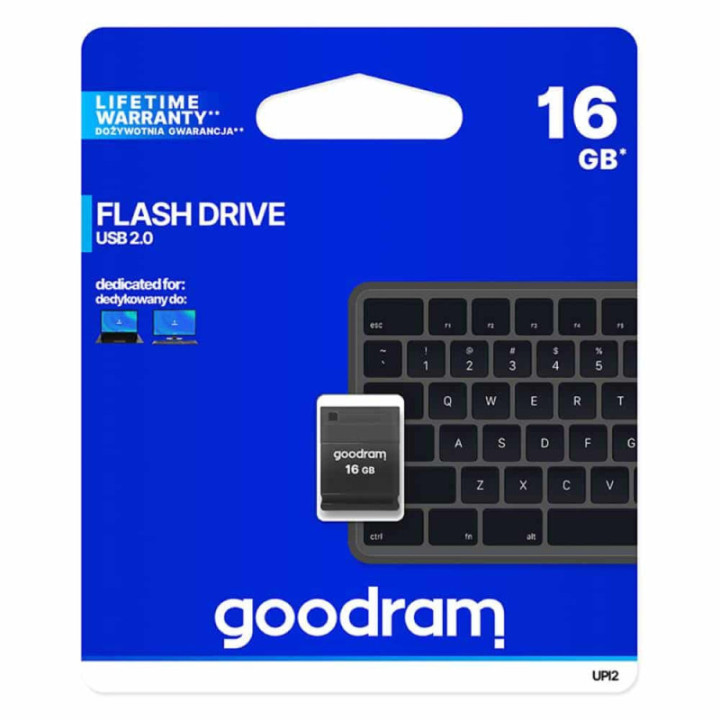 GOODRAM 16GB UPI2 MiniDrive USB 2.0 - Musta