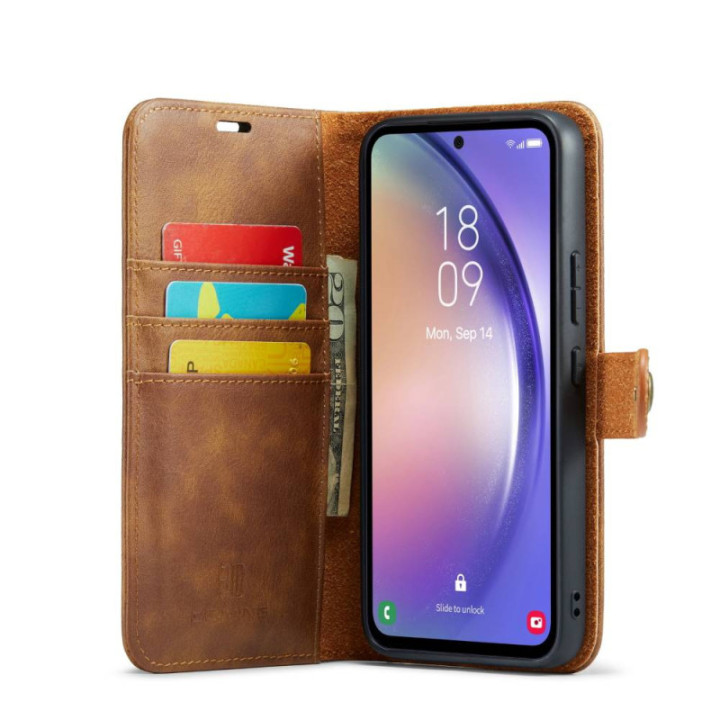 Lompakkokotelo DG-Ming 2i1 Samsung Galaxy A54 5G - Ruskea