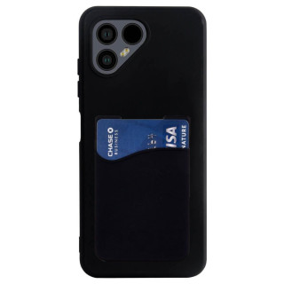 Silikonikuori korttitelineellä Fairphone 4 - Musta