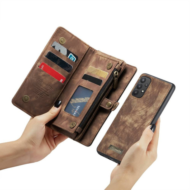 CaseMe Multi Tasche 11-Karten Samsung Galaxy A32 5G - Braun