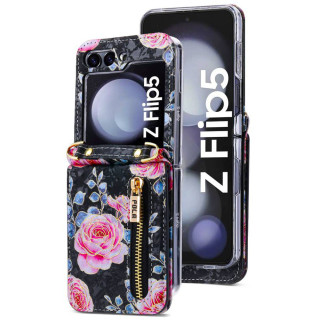 POLA Flower hülle Samsung Galaxy Z Flip 5 - Black