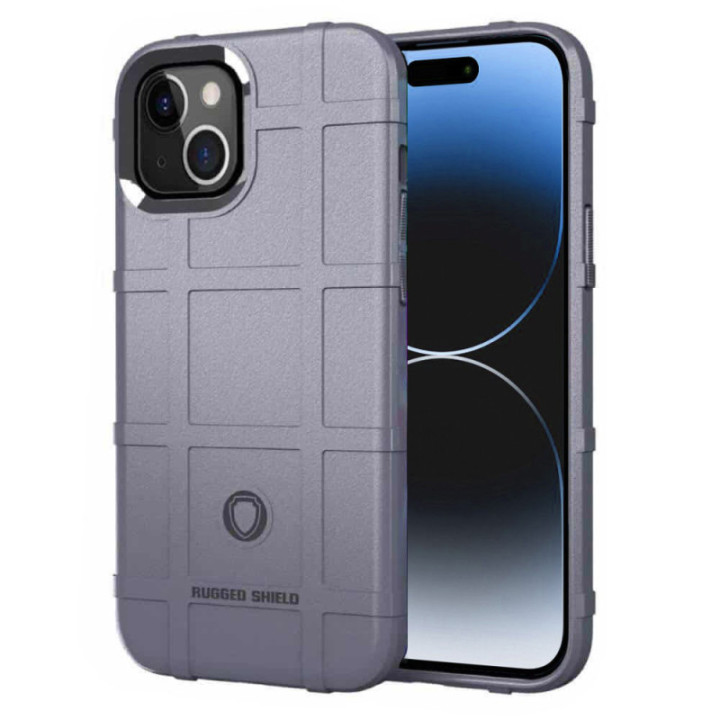 Rugged Shield cover Apple iPhone 15 - Grå