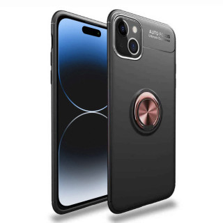 Slim Ring hülle Apple iPhone 15 - Schwarz/rose