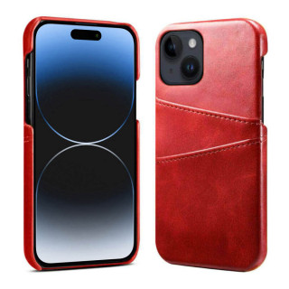 Retro case with cardslots Apple iPhone 15 - Red