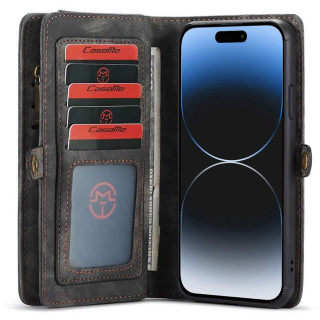 Multi Wallet CaseMe 11-kort Apple iPhone 15 - Svart/grå
