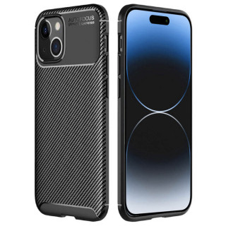Carbon silikonisuoja Apple iPhone 15 - Musta