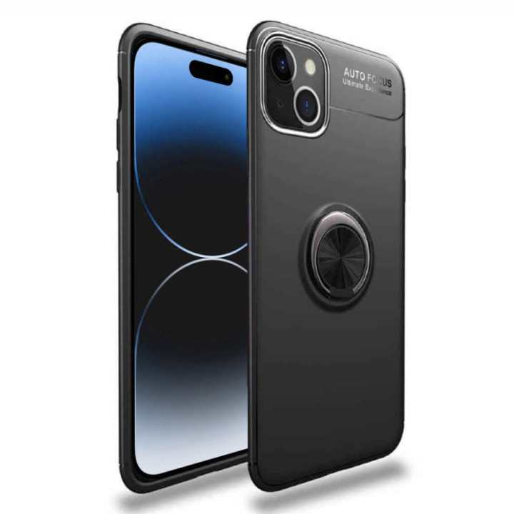 Slim Ring cover Apple iPhone 15 Plus - Sort