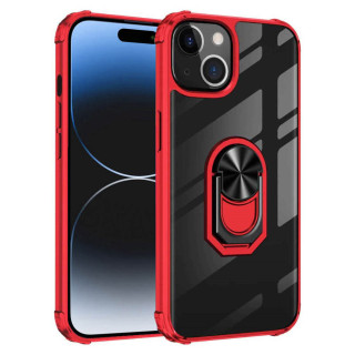 Clear Ring cover Apple iPhone 15 Plus - Rød