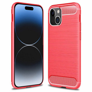 Borstat silikon skal Apple iPhone 15 Plus - Röd
