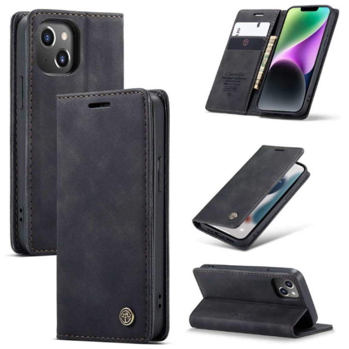 CaseMe Smart Magnet FlipCase Apple iPhone 15 Plus - Black