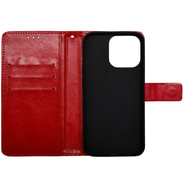 Plånboksfodral 3-kort Apple iPhone 15 Plus - Röd