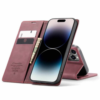 CaseMe Smart Magnet FlipCase Apple iPhone 15 Pro - Weinrot