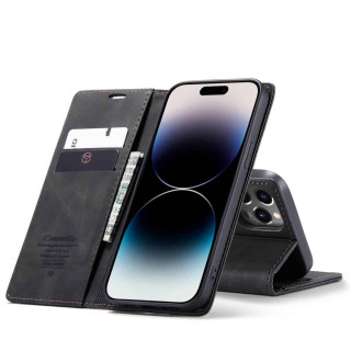 CaseMe Smart Magnet FlipCase Apple iPhone 15 Pro - Musta