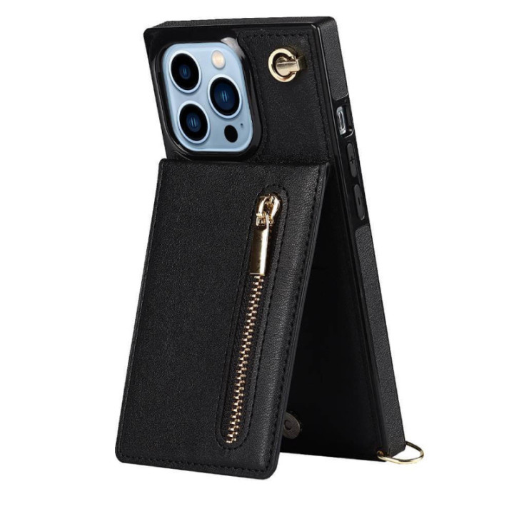 Zipper necklace case Apple iPhone 15 Pro - Black