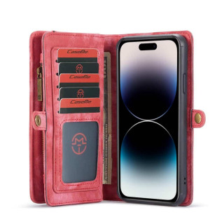 CaseMe Lompakkokotelo 11-kortti Apple iPhone 15 Pro - Punainen