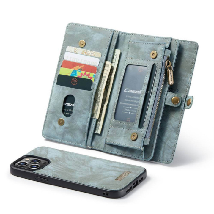 Multi Wallet CaseMe 11-kort Apple iPhone 15 Pro - Blå