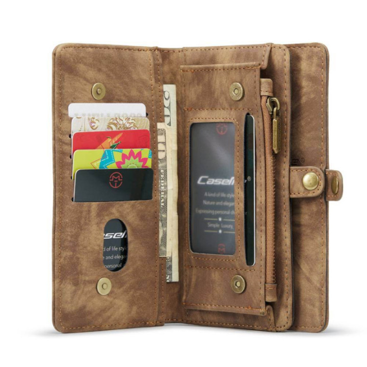 CaseMe Multi Tasche 11-Karten Apple iPhone 15 Pro - Braun