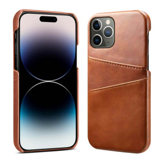 Retro skal med kortplatser Apple iPhone 15 Pro Max - Brun