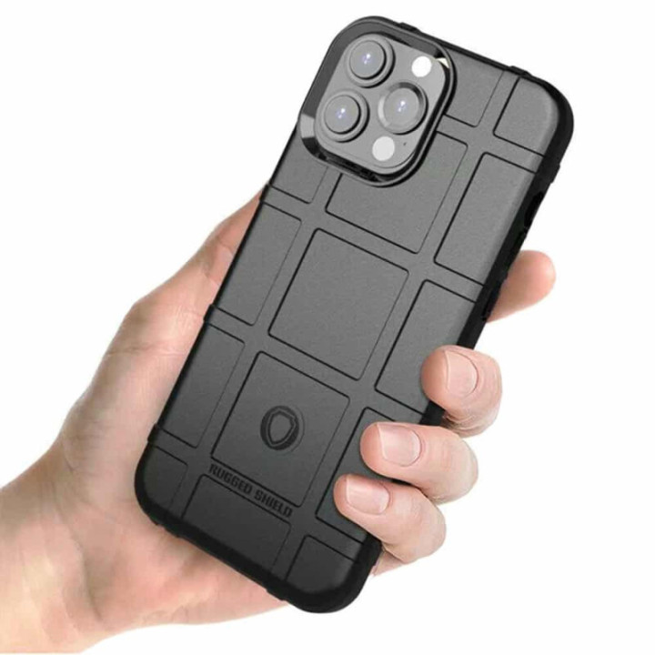 Rugged Shield cover Apple iPhone 15 Pro Max - Sort