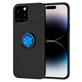 Slim Ring kuori Apple iPhone 15 Pro Max - Musta/sininen