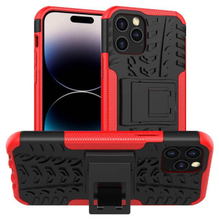 Stødbestandigt cover med stander Apple iPhone 15 Pro Max - Rød