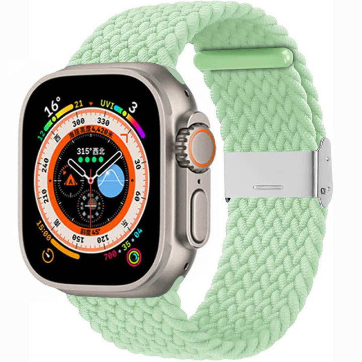 Braided Elastic Bracelet Apple Watch 8 (45mm) - pistachio