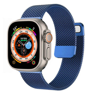 Milanese Armband Apple Watch 7 (45mm) - Blau