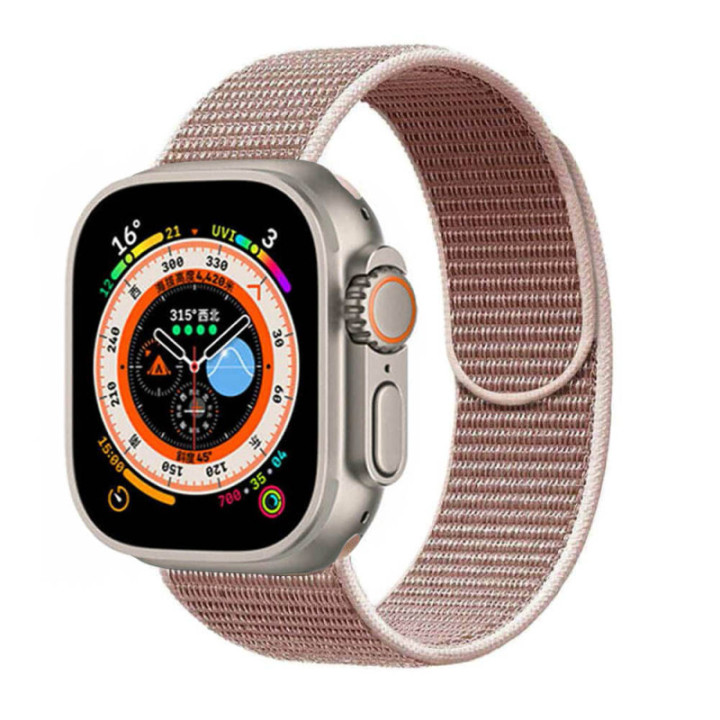 Nailon Rannekoru Apple Watch 8 (41mm) - Rose pink
