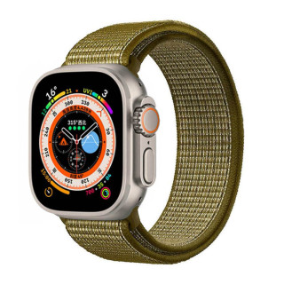 Nylon Armband Apple Watch 8 (41mm) - Olive flak
