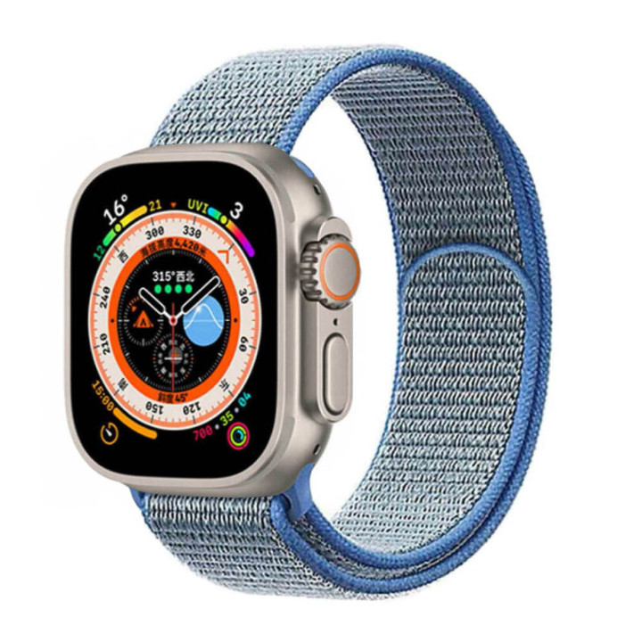 Nailon Rannekoru Apple Watch 8 (41mm) - Tahoe Blue