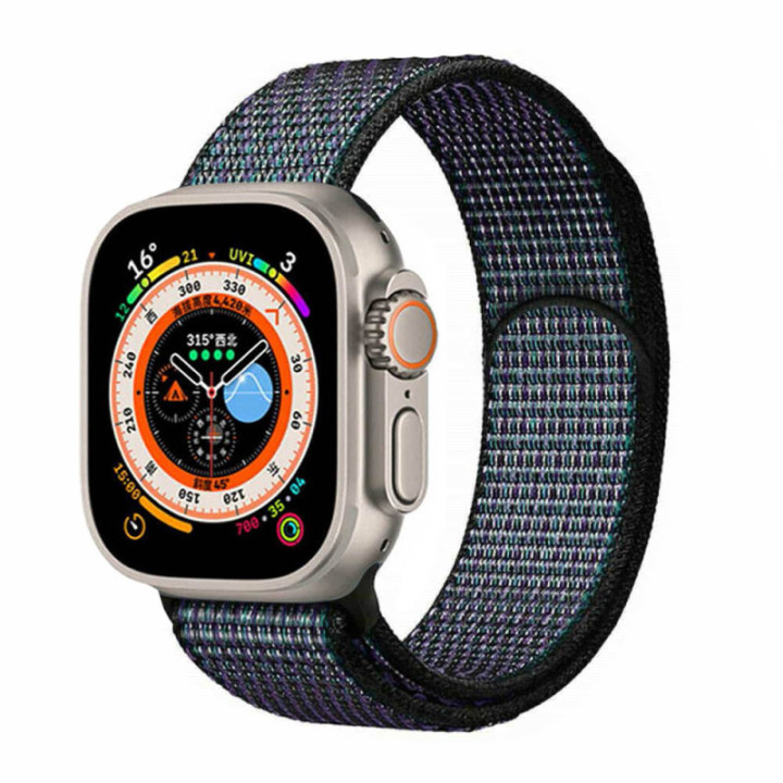 Nylon Armband Apple Watch 8 (41mm) - Glowing Grapes