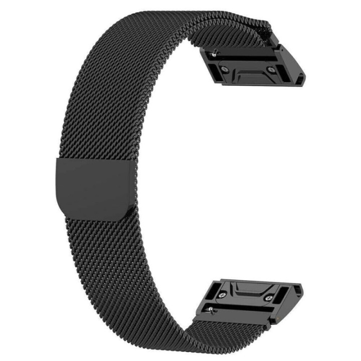 Milanese watchband Garmin Fenix 6X - Black