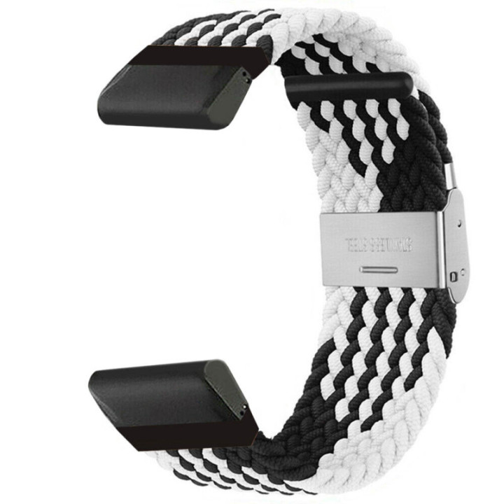 Punottu kellon ranneke Garmin D2 Charlie - Blackwhite