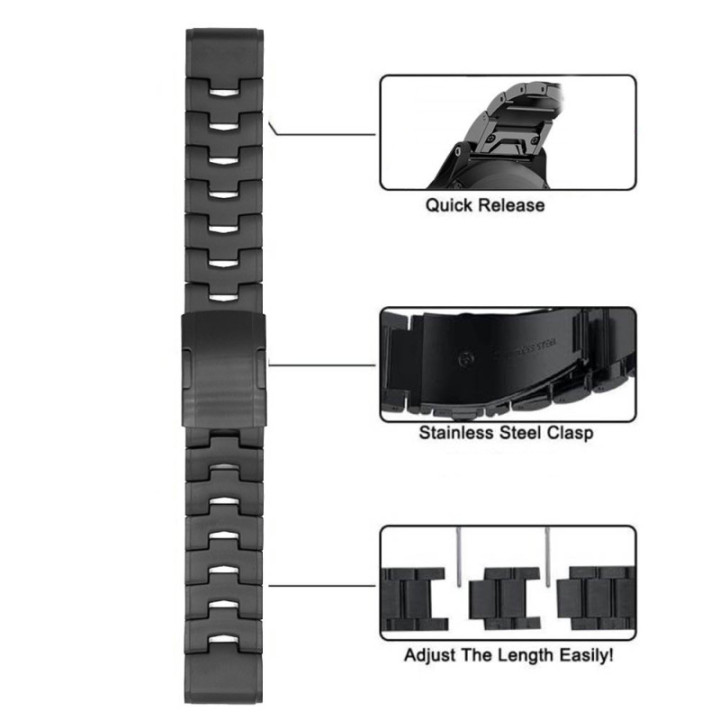 Titan klockarmband Garmin Fenix 7 Pro - Svart