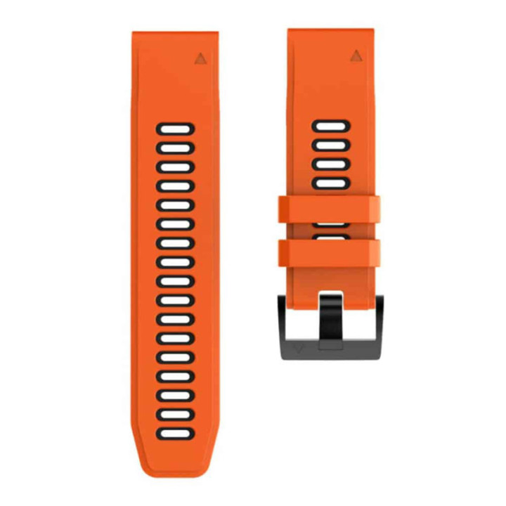 Twin Silikonband Garmin Enduro - Orange/schwarz