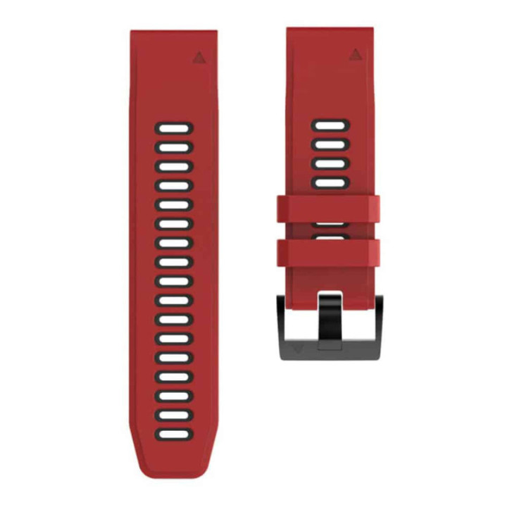 Twin Silikonband Garmin Enduro - Rot/Schwarz