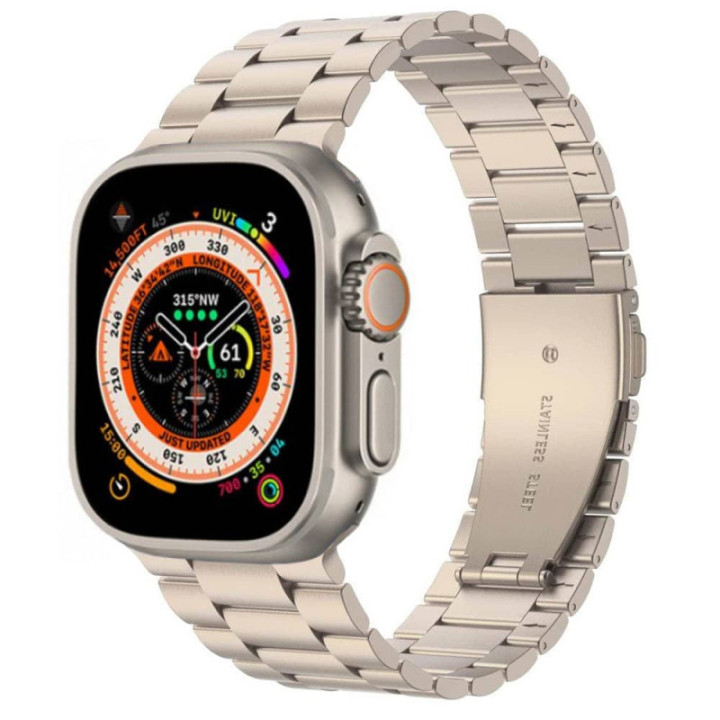 Watchband stainless steel Apple Watch Ultra 2 (49mm) - Starlight