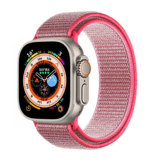 Nylon watchband Apple Watch Ultra (49mm) - Hot pink
