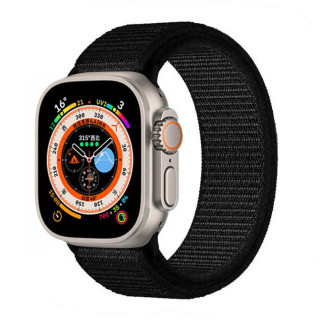 Nylon Uhr Armband Apple Watch Ultra (49mm) - Dark black