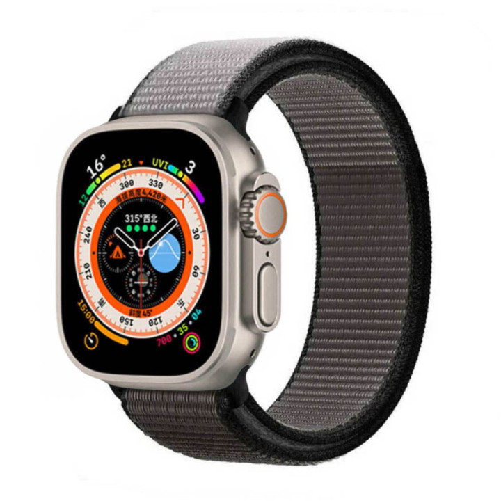 Nylon Uhr Armband Apple Watch Ultra (49mm) - Anchor grey