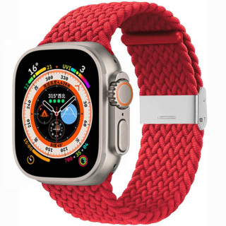 Flettet klokkerem Apple Watch Ultra (49mm) - Darkred