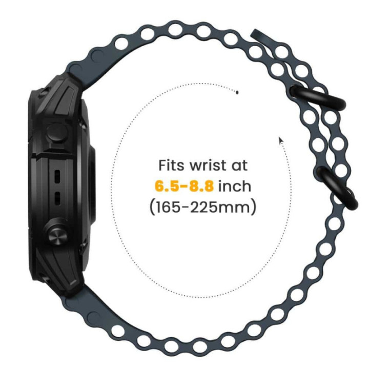 Ocean klokkereim Garmin Fenix 5X Plus - Midnightblue