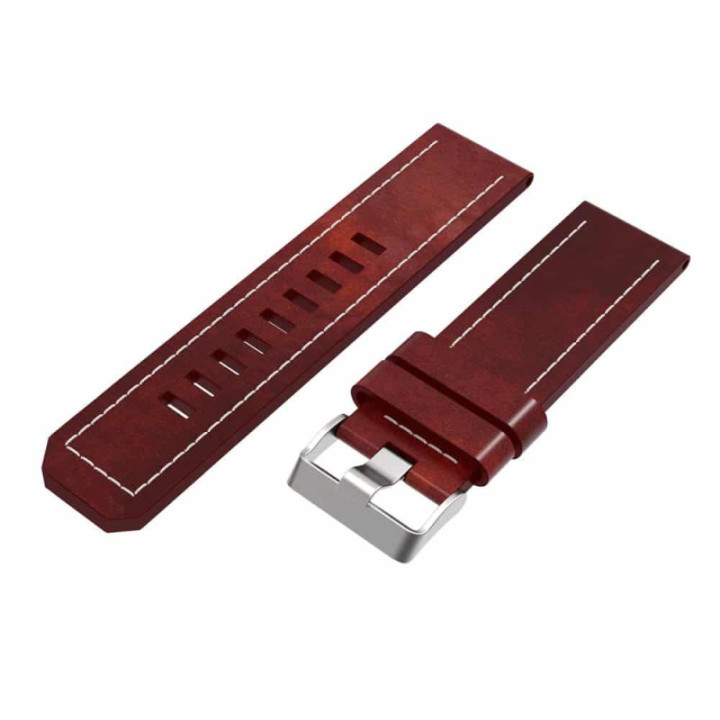 Leather watchband easyfit Garmin Fenix 6X Pro - Brown