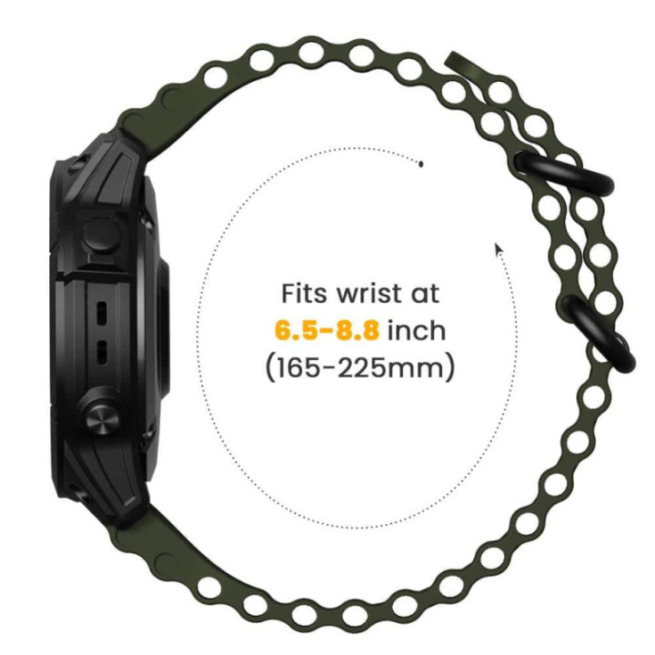 Ocean Uhrarmband Garmin Fenix 6X Pro - Army