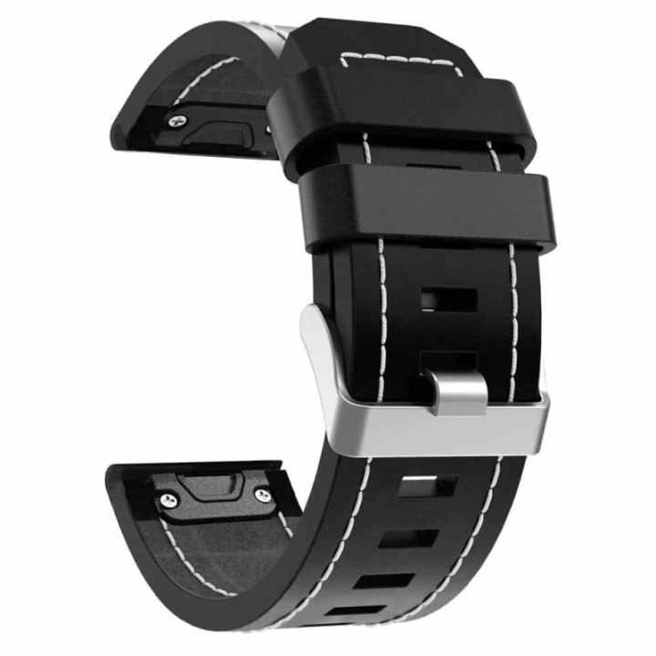 Läder klockarmband easyfit Garmin Enduro - Svart
