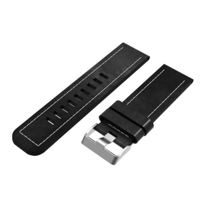 Nahka Kellon ranneke pin Garmin D2 Delta PX - Musta
