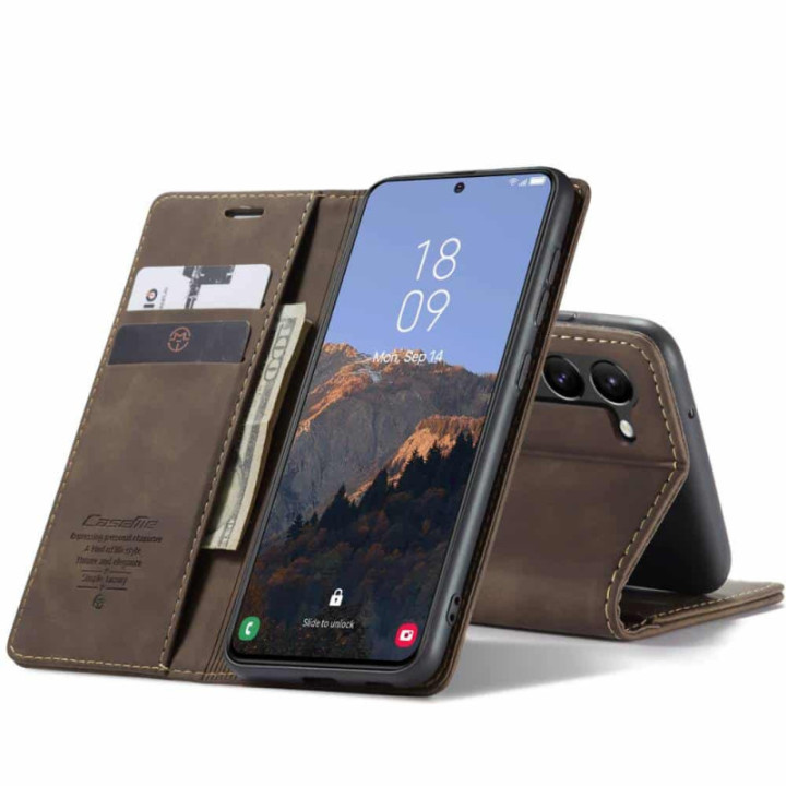 CaseMe Smart Magnet FlipCase Samsung Galaxy S24 - Coffee