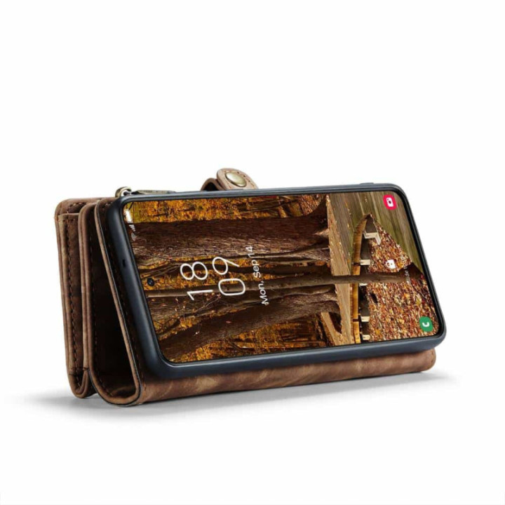 Multi Wallet CaseMe 11-kort Samsung Galaxy S24 - Brun